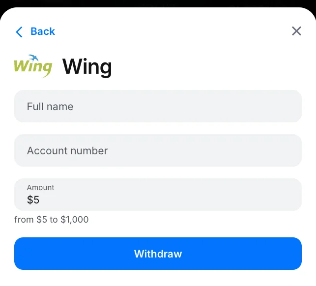 ការដកប្រាក់តាម Wing នៅលើ 1win